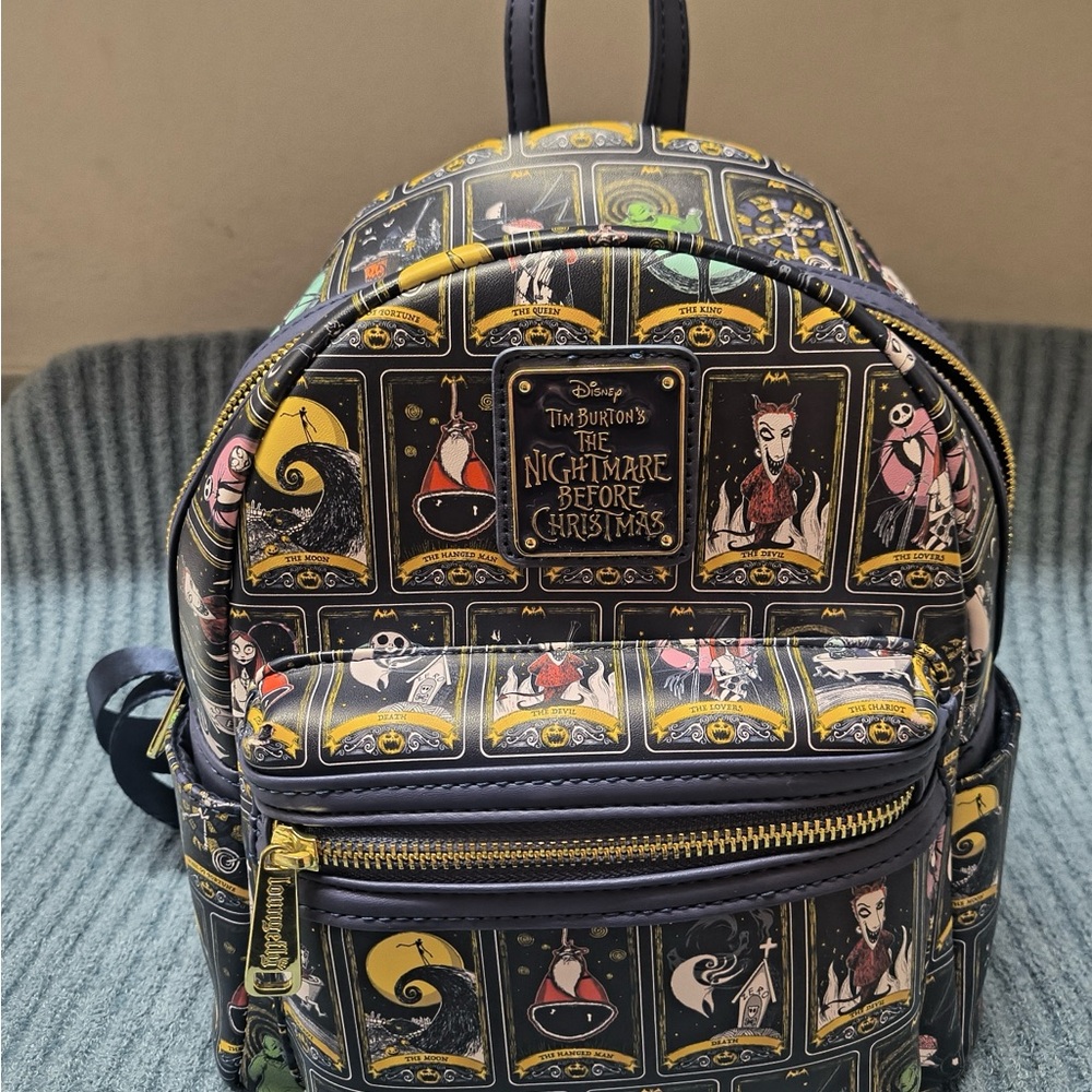 Disney  lounge fly Black and Yellow Backpack with Iconic Character Panels